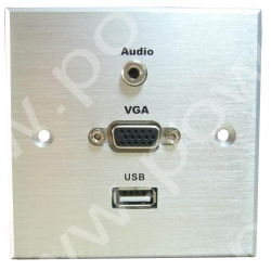 Wall plate with Audio VGA and USB