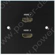 Wall plate with 2 HDMI outlets