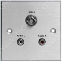 Wall plate with BNC and 2 RCA Audio