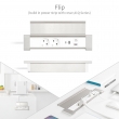 Built-in power socket with cover