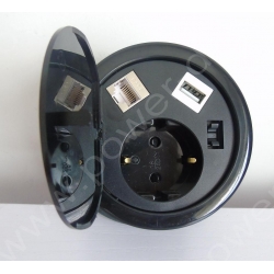 Round Desk Power Data Unit