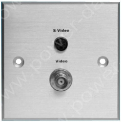 Wall plate with S-Video and BNC