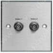 Wall plate with 2 BNC