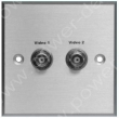 Wall plate with 2 BNC