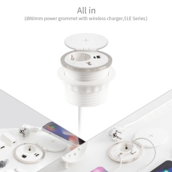 Φ80mm power grommet with wireless charger